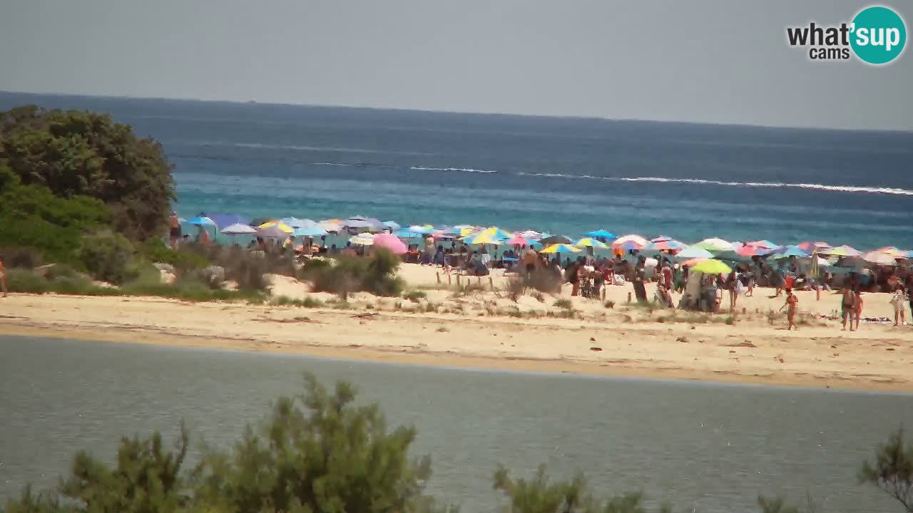 Spletna kamera Chia – Pogled v živo na plažo Su Giudeu