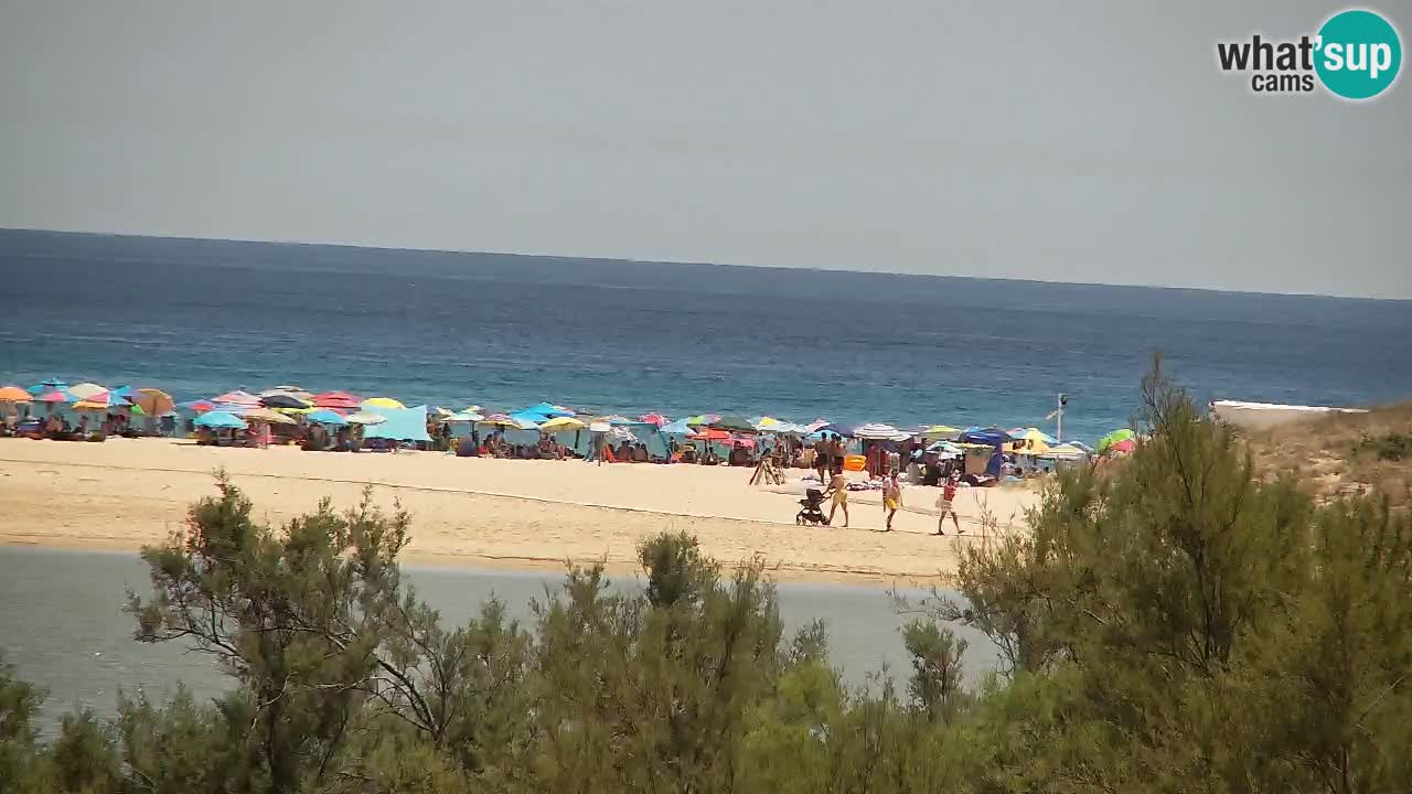 Webcam Chia – Vue en direct de la plage Su Giudeu