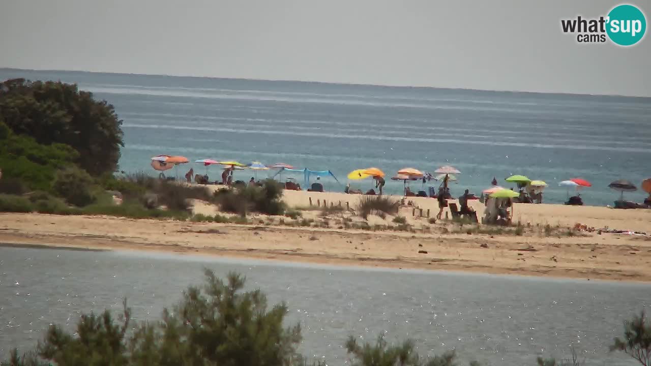 Spletna kamera Chia – Pogled v živo na plažo Su Giudeu