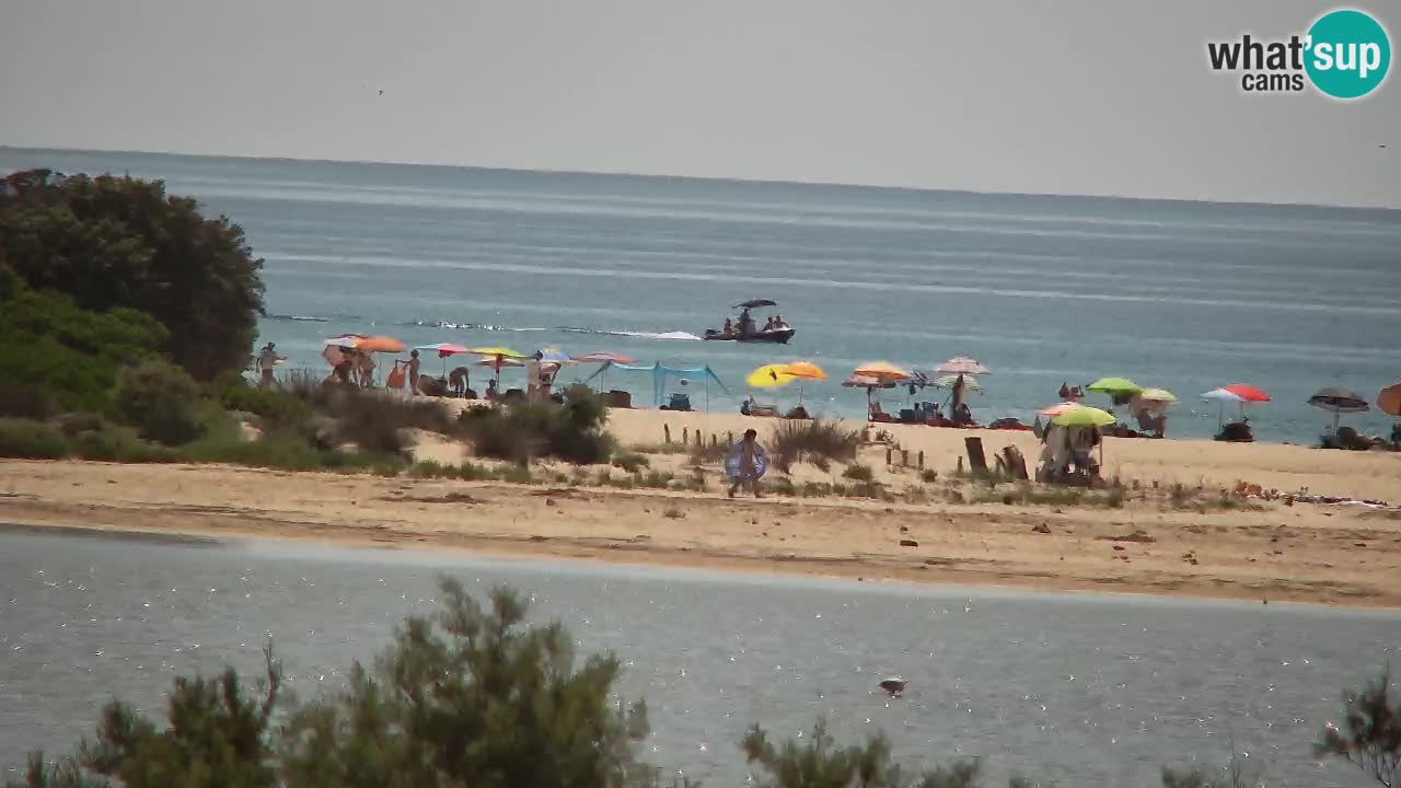 Spletna kamera Chia – Pogled v živo na plažo Su Giudeu