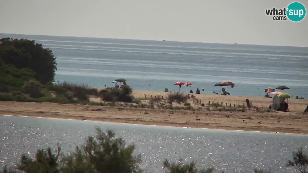 Webcam Chia – Vue en direct de la plage Su Giudeu