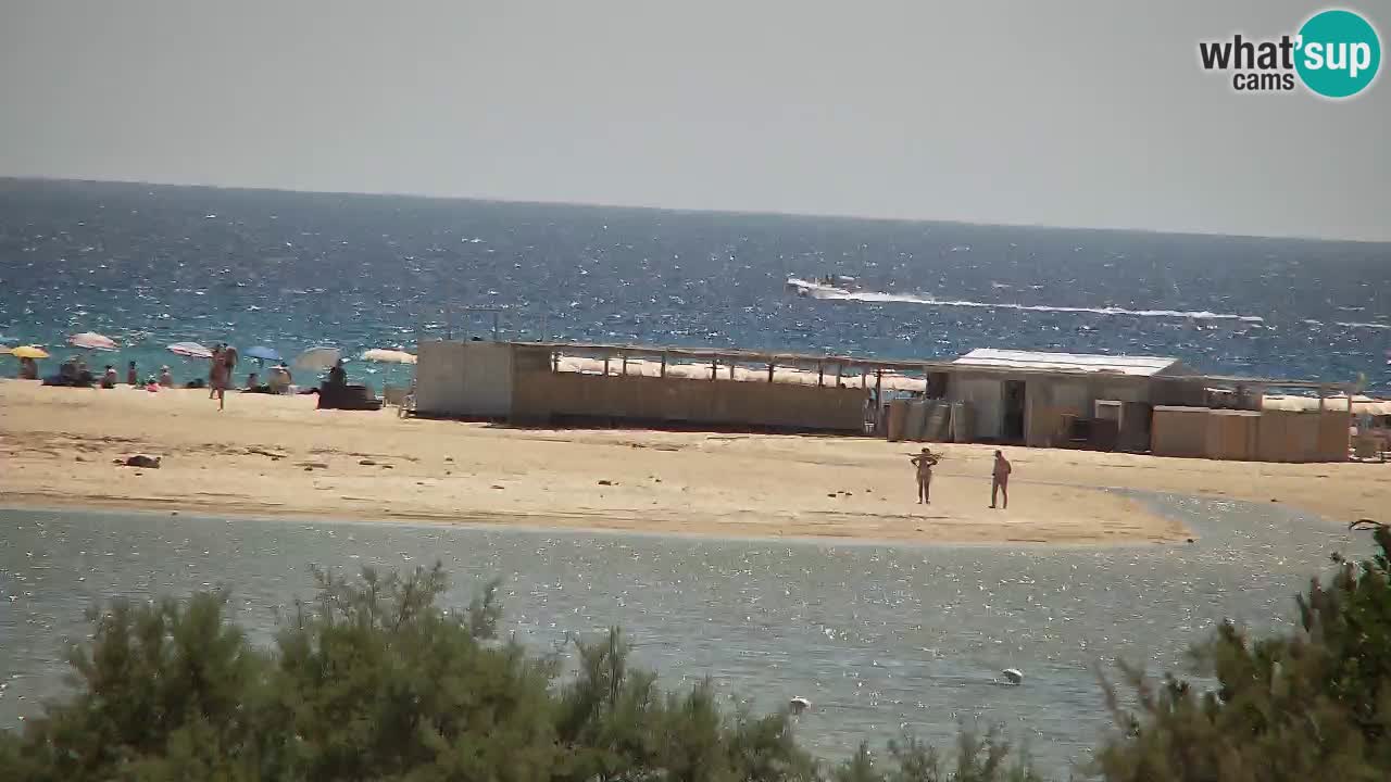 Webcam Chia – Vue en direct de la plage Su Giudeu