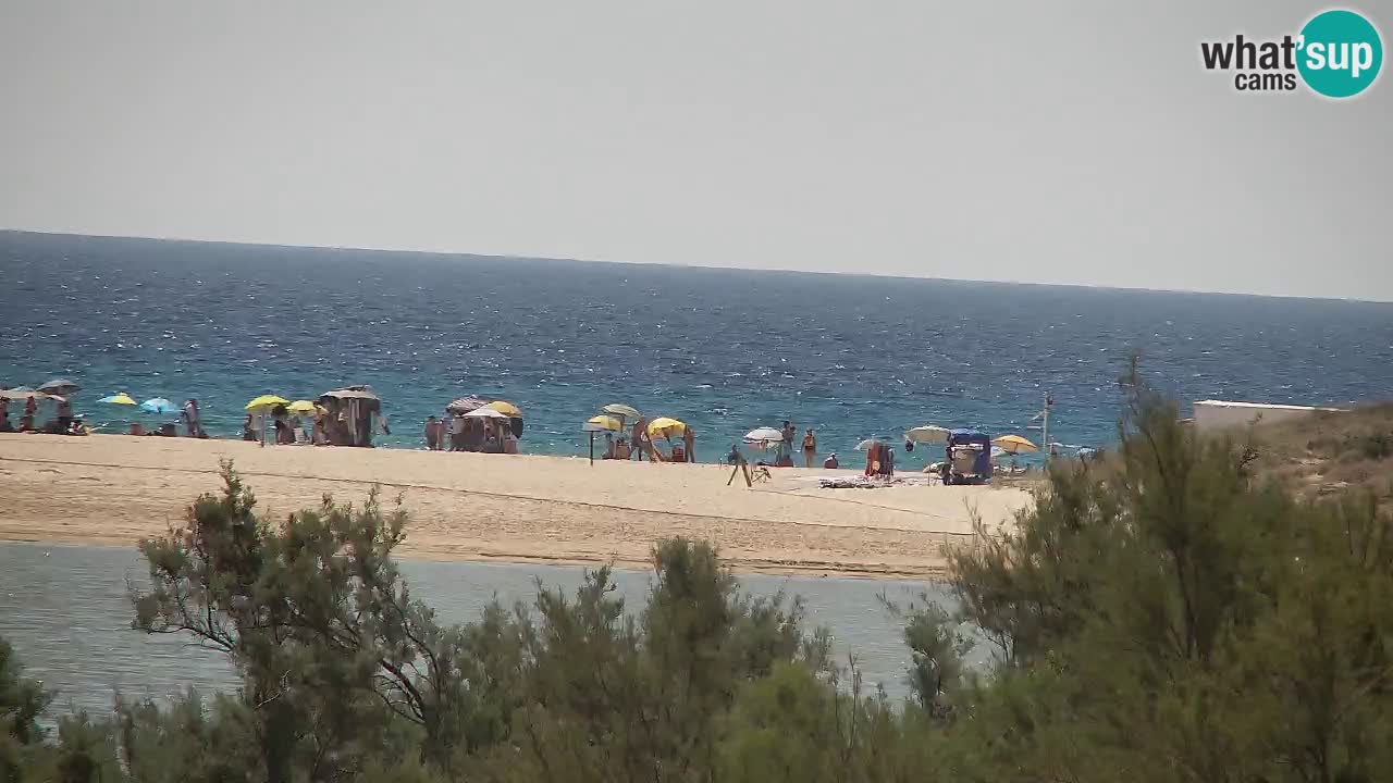 Webcam Chia – Vue en direct de la plage Su Giudeu
