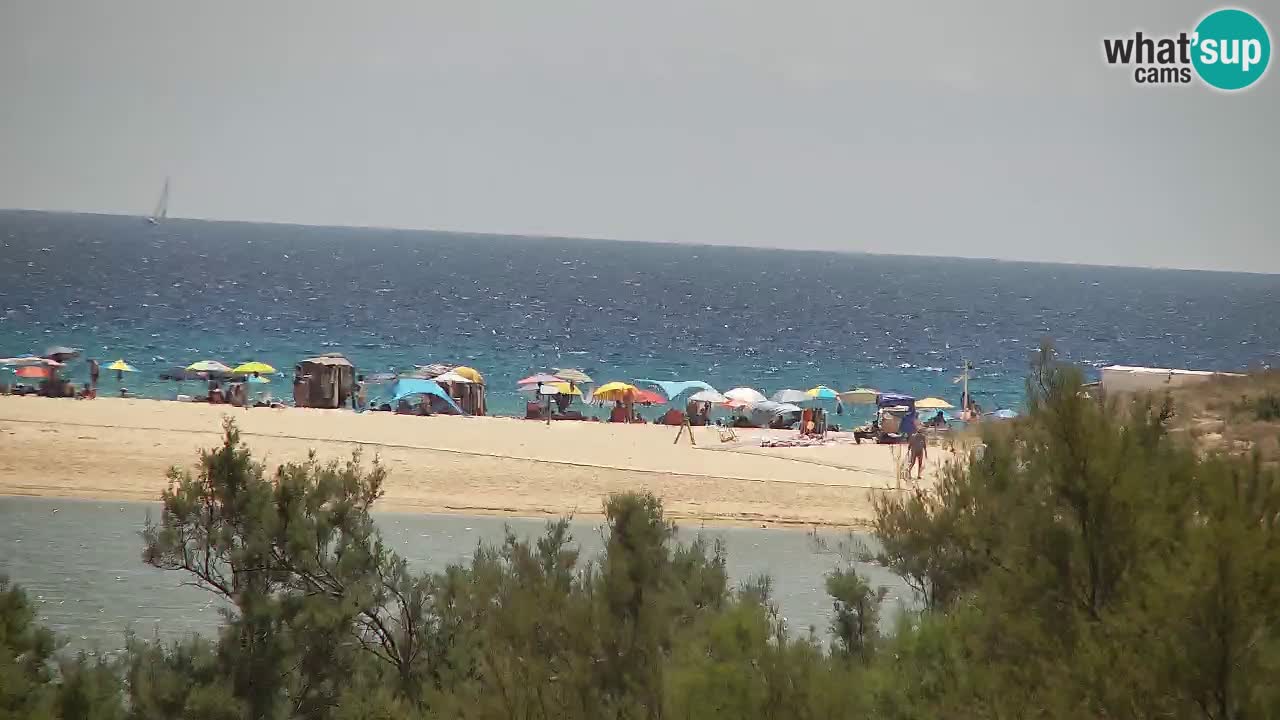 Spletna kamera Chia – Pogled v živo na plažo Su Giudeu