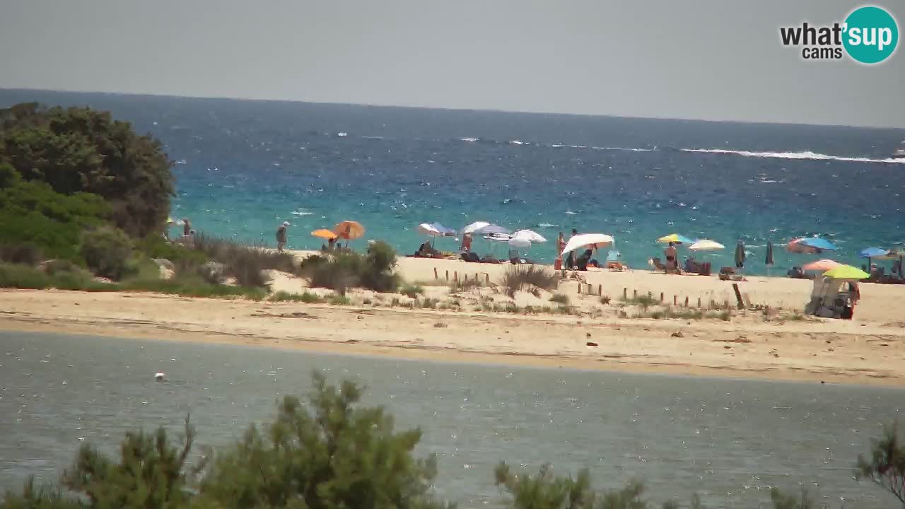 Webcam Chia – Vue en direct de la plage Su Giudeu