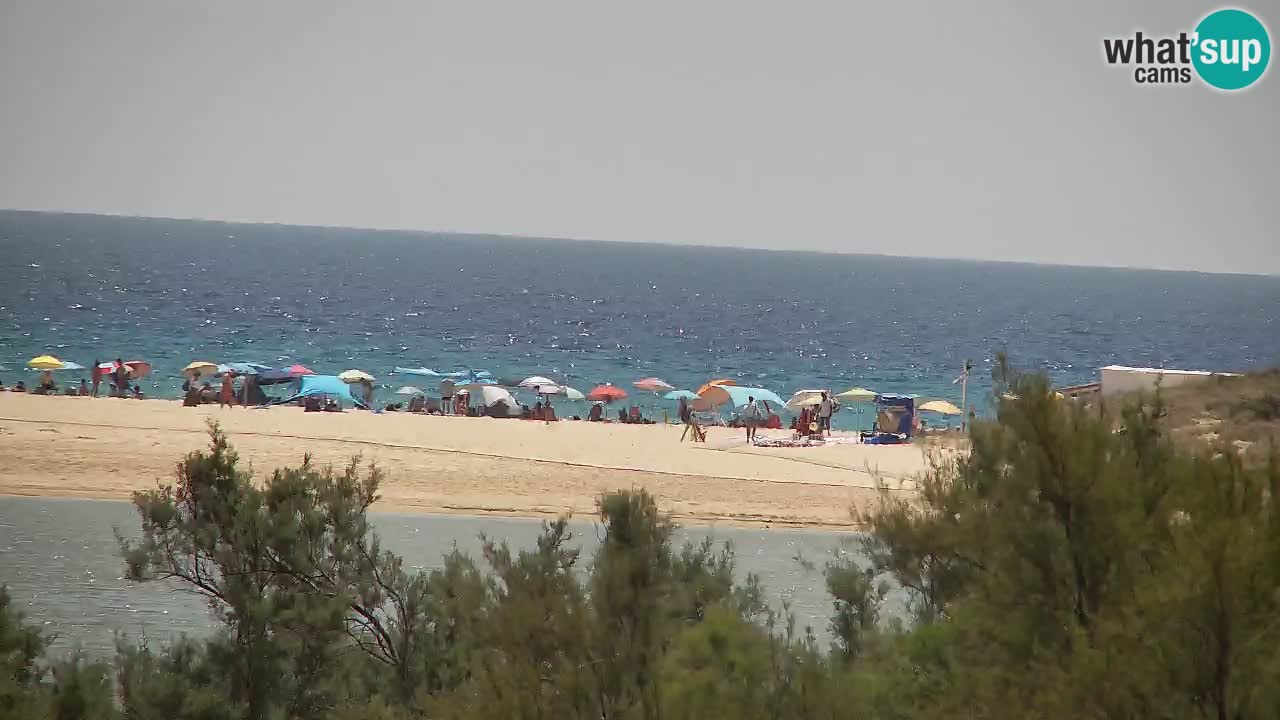 Webcam Chia – Vue en direct de la plage Su Giudeu