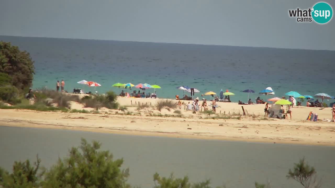 Spletna kamera Chia – Pogled v živo na plažo Su Giudeu