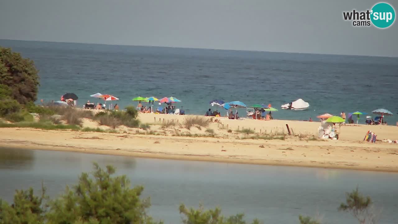 Webcam Chia – Vue en direct de la plage Su Giudeu