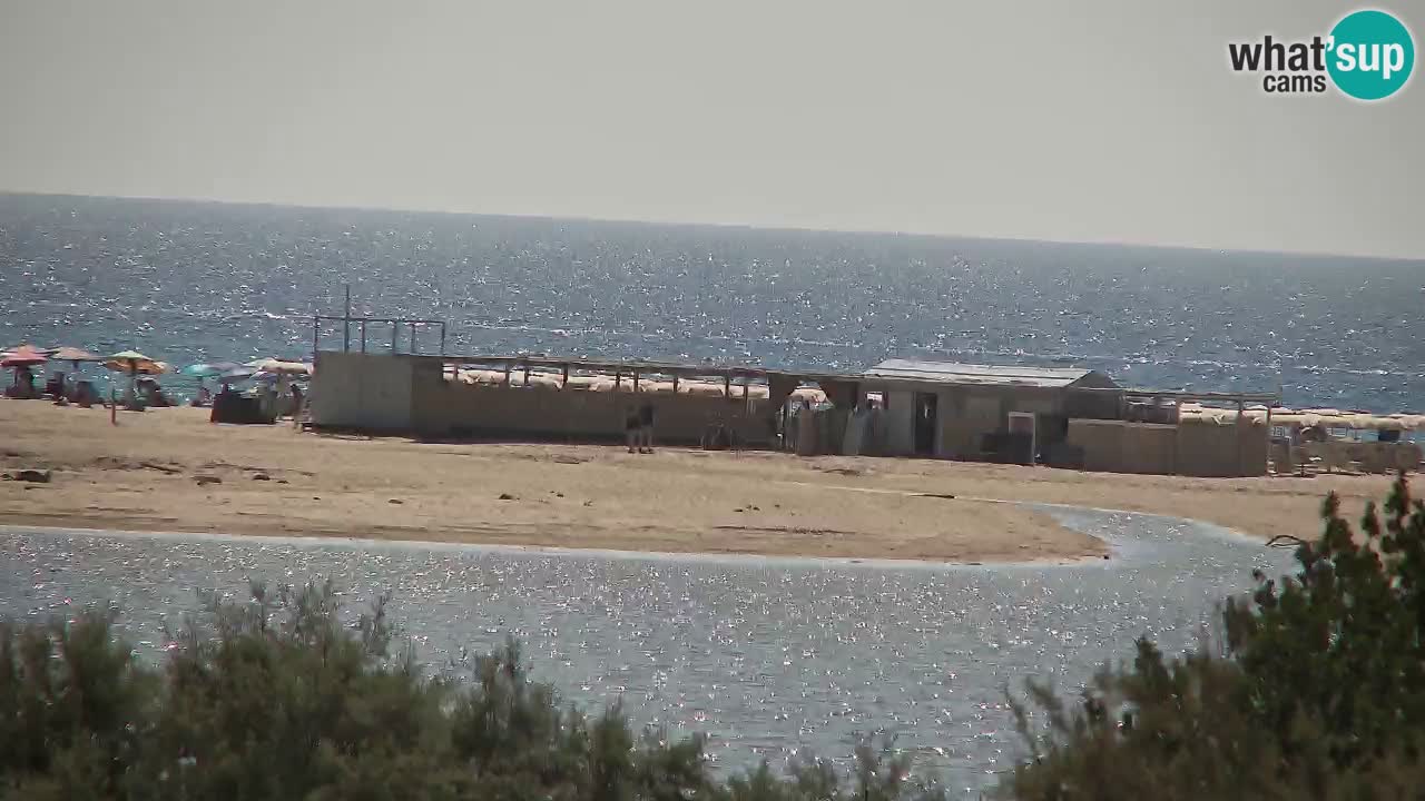 Webcam Chia – Vue en direct de la plage Su Giudeu
