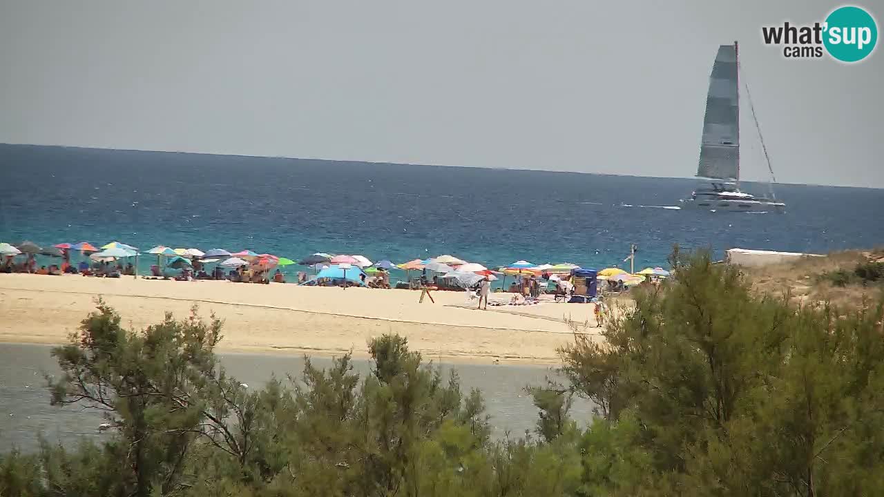 Webcam Chia – Vue en direct de la plage Su Giudeu