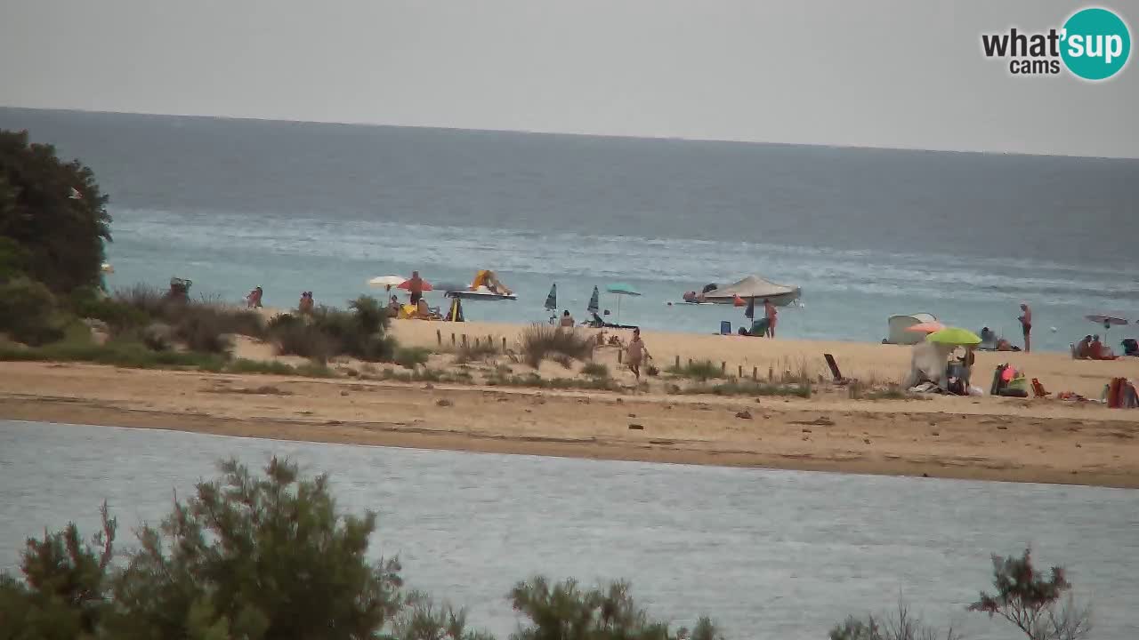 Webcam Chia – Vue en direct de la plage Su Giudeu