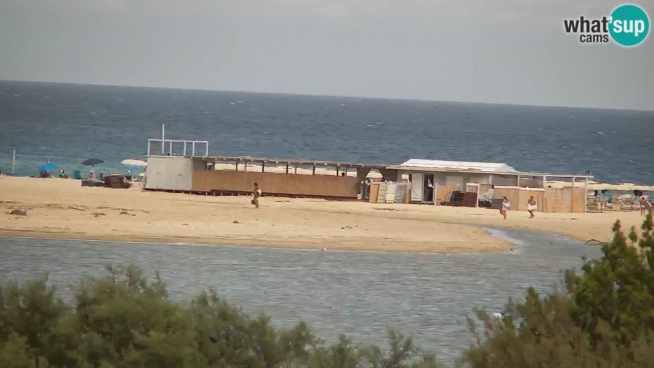 Webcam Chia – Vue en direct de la plage Su Giudeu