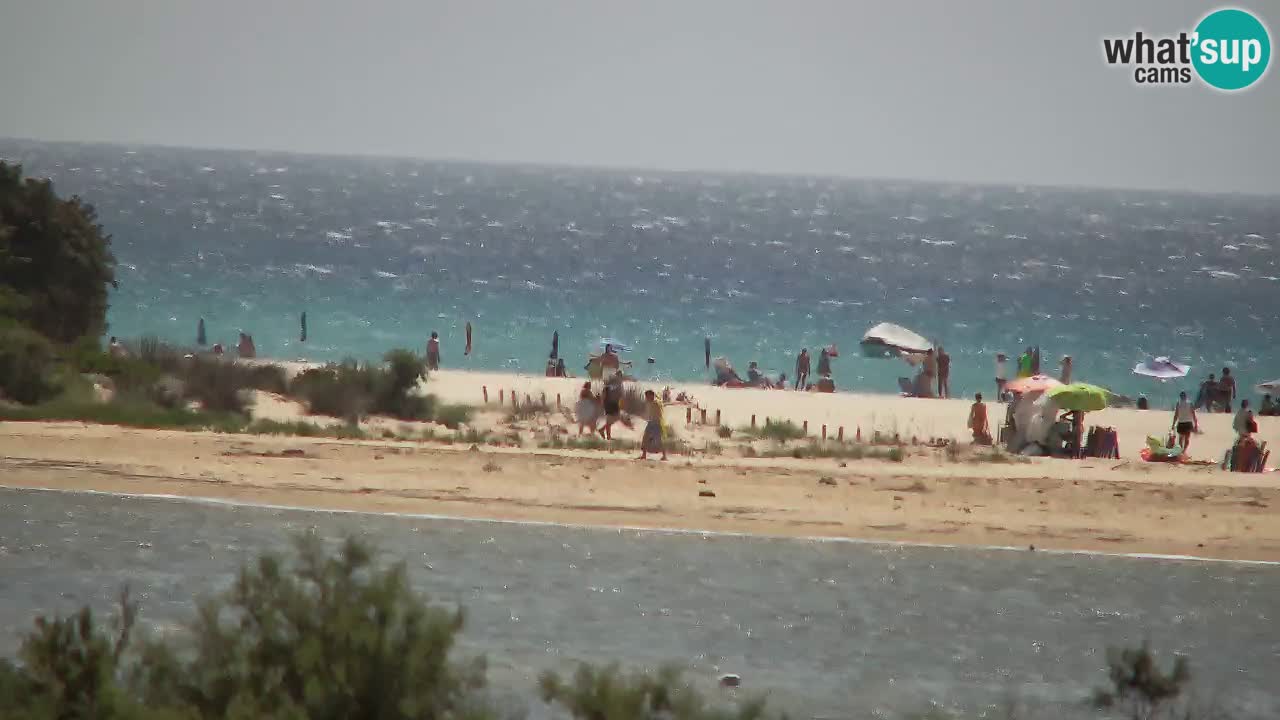Spletna kamera Chia – Pogled v živo na plažo Su Giudeu