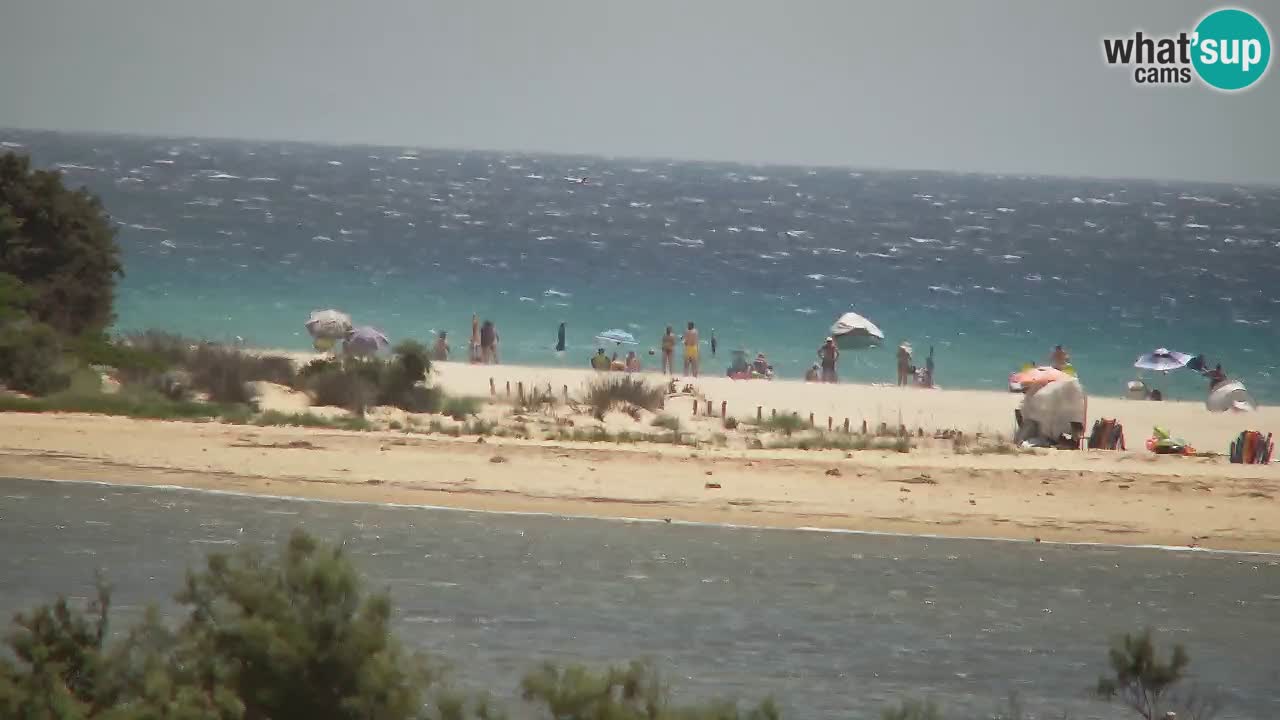 Spletna kamera Chia – Pogled v živo na plažo Su Giudeu