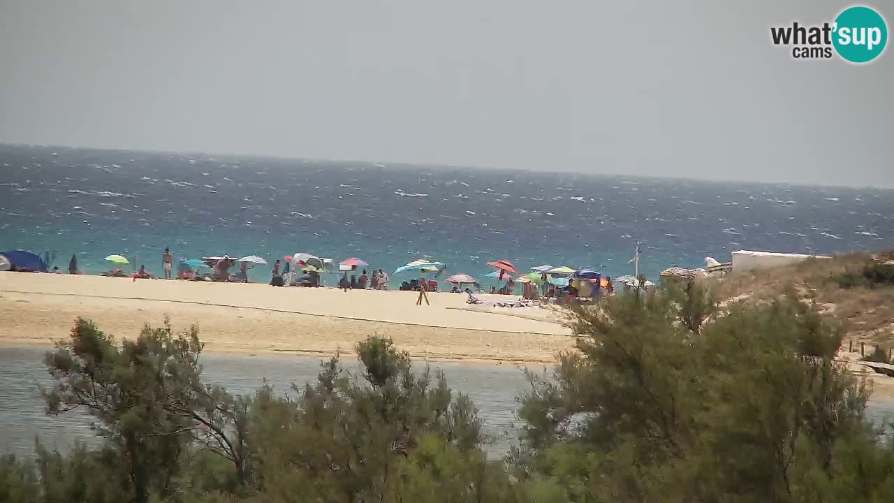 Webcam Chia – Vue en direct de la plage Su Giudeu