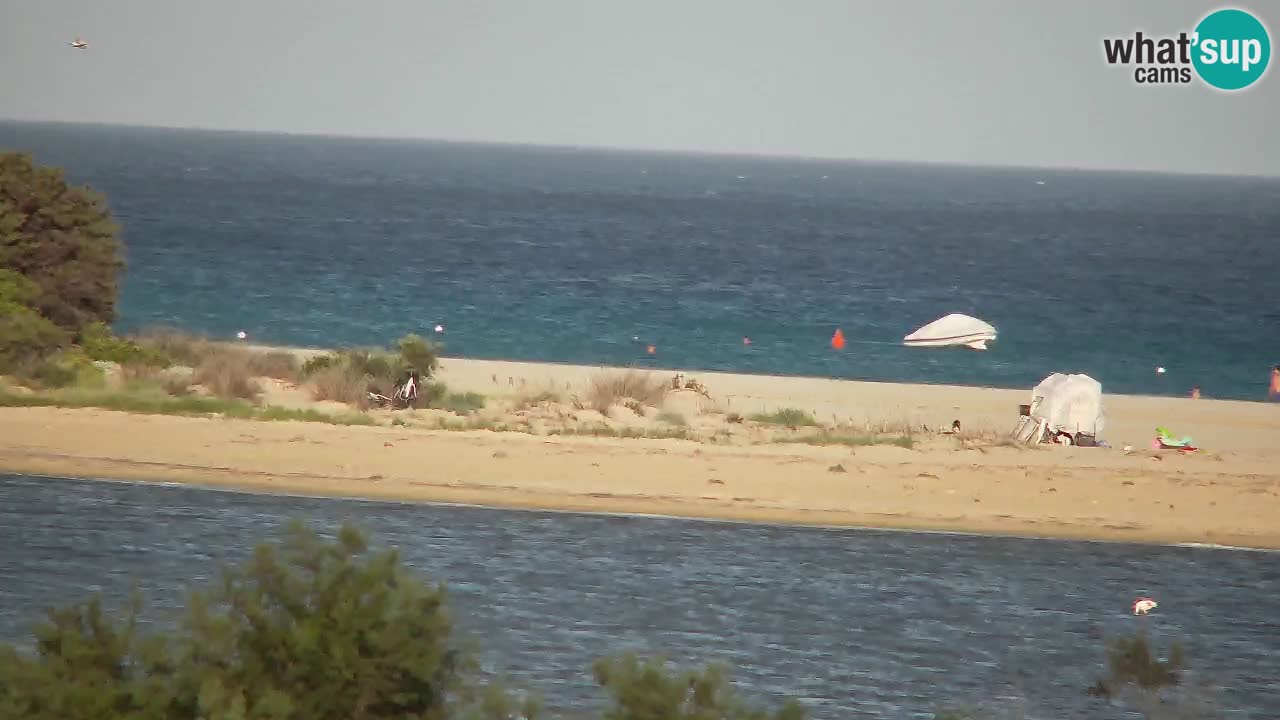 Webcam Chia – Vue en direct de la plage Su Giudeu