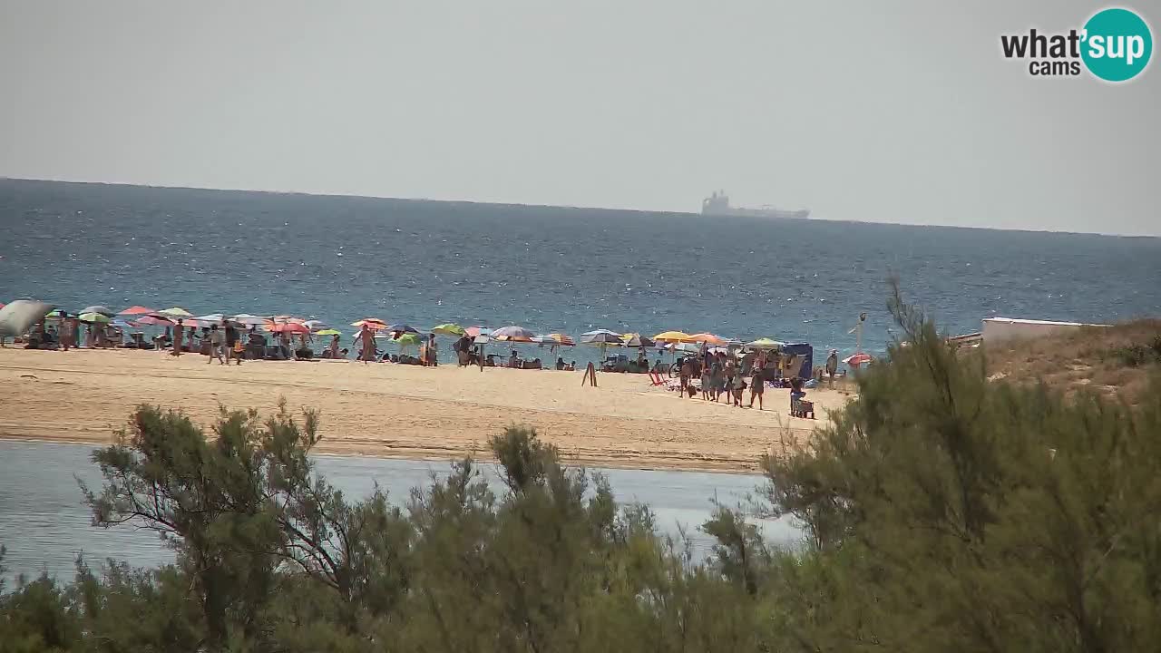 Spletna kamera Chia – Pogled v živo na plažo Su Giudeu