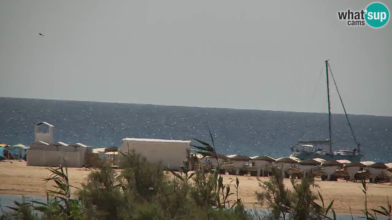 Spletna kamera Chia – Pogled v živo na plažo Su Giudeu