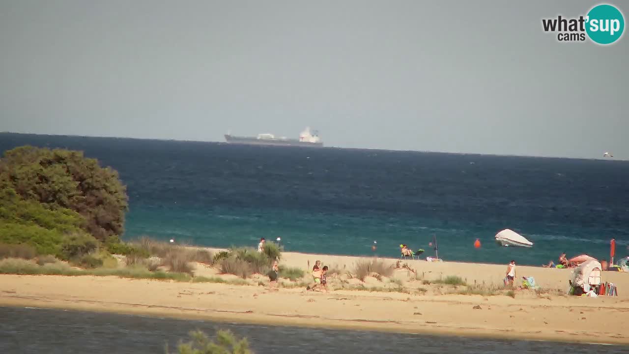 Spletna kamera Chia – Pogled v živo na plažo Su Giudeu