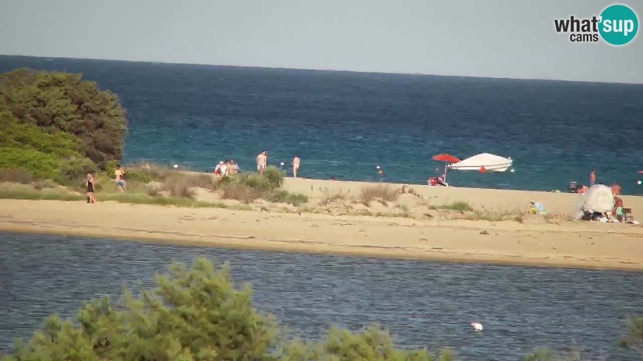 Spletna kamera Chia – Pogled v živo na plažo Su Giudeu