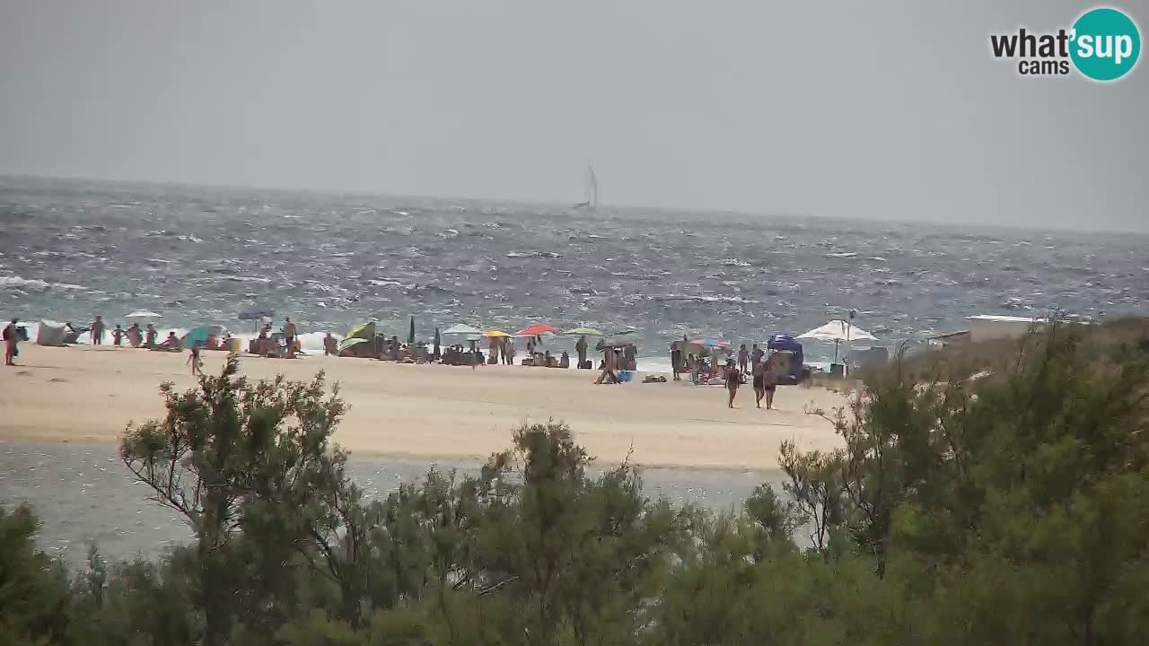 Webcam Chia – Vue en direct de la plage Su Giudeu