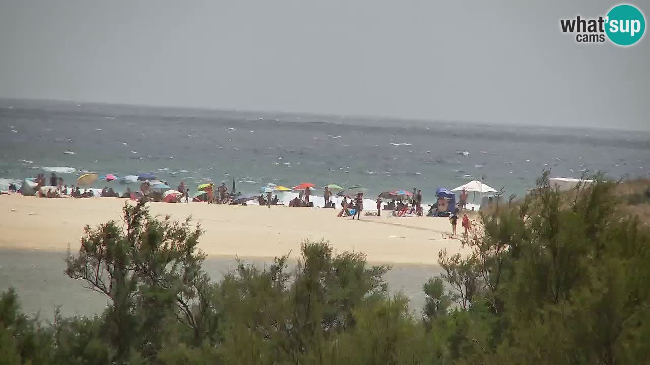 Webcam Chia – Vue en direct de la plage Su Giudeu