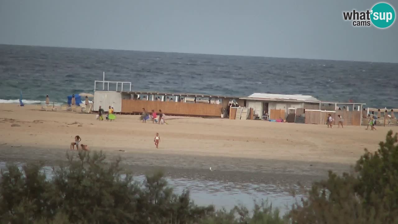 Webcam Chia – Vue en direct de la plage Su Giudeu
