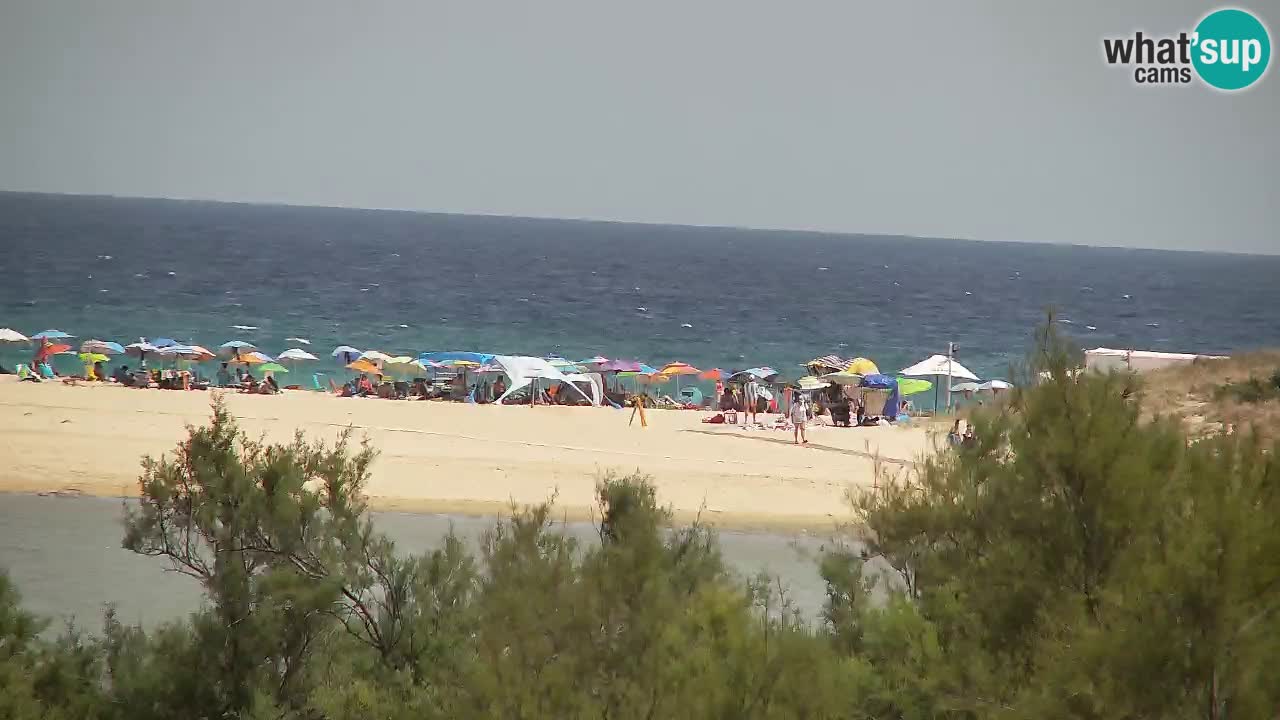 Webcam Chia – Vue en direct de la plage Su Giudeu