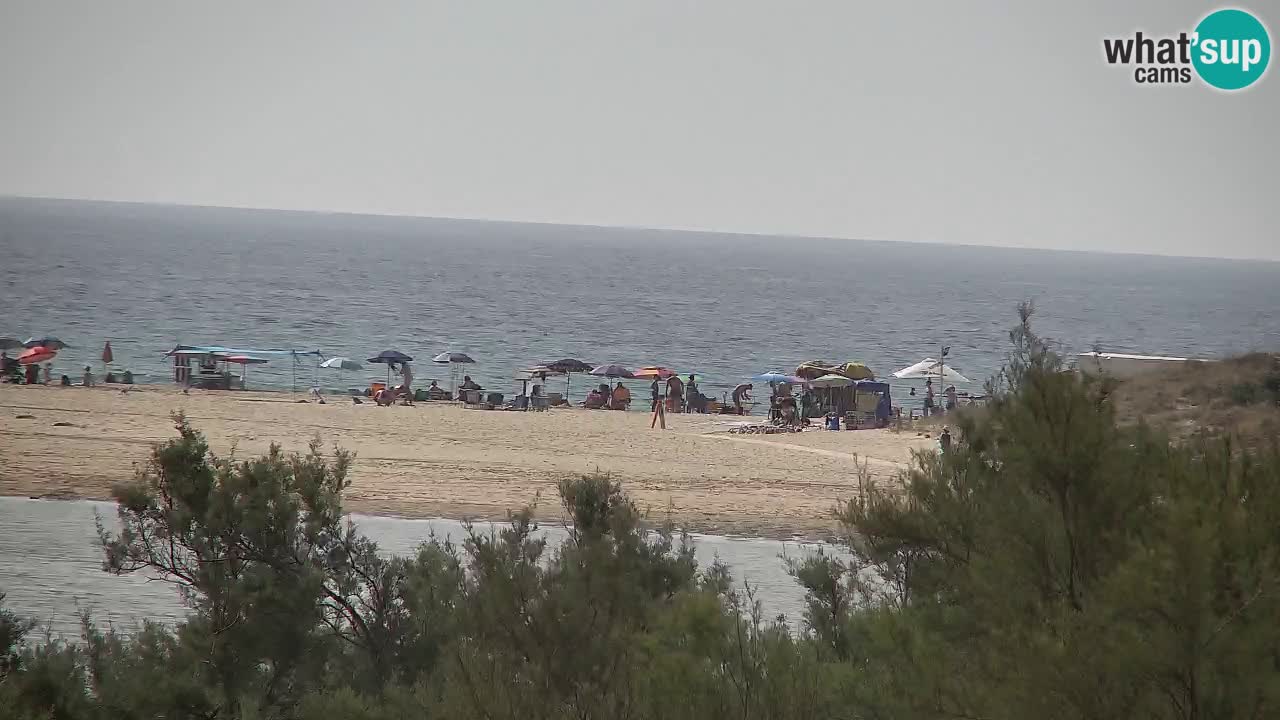 Webcam Chia – Vue en direct de la plage Su Giudeu