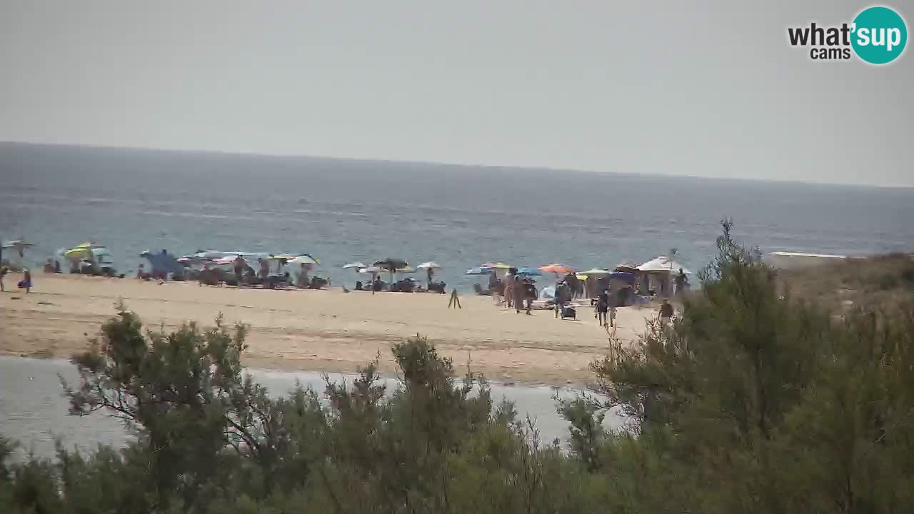Webcam Chia – Vue en direct de la plage Su Giudeu
