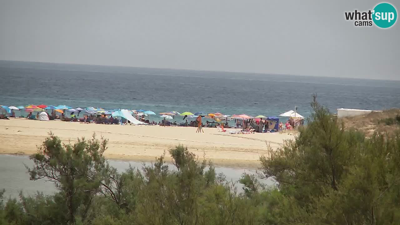 Webcam Chia – Vue en direct de la plage Su Giudeu