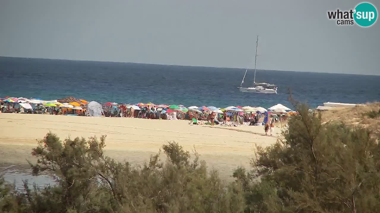 Spletna kamera Chia – Pogled v živo na plažo Su Giudeu