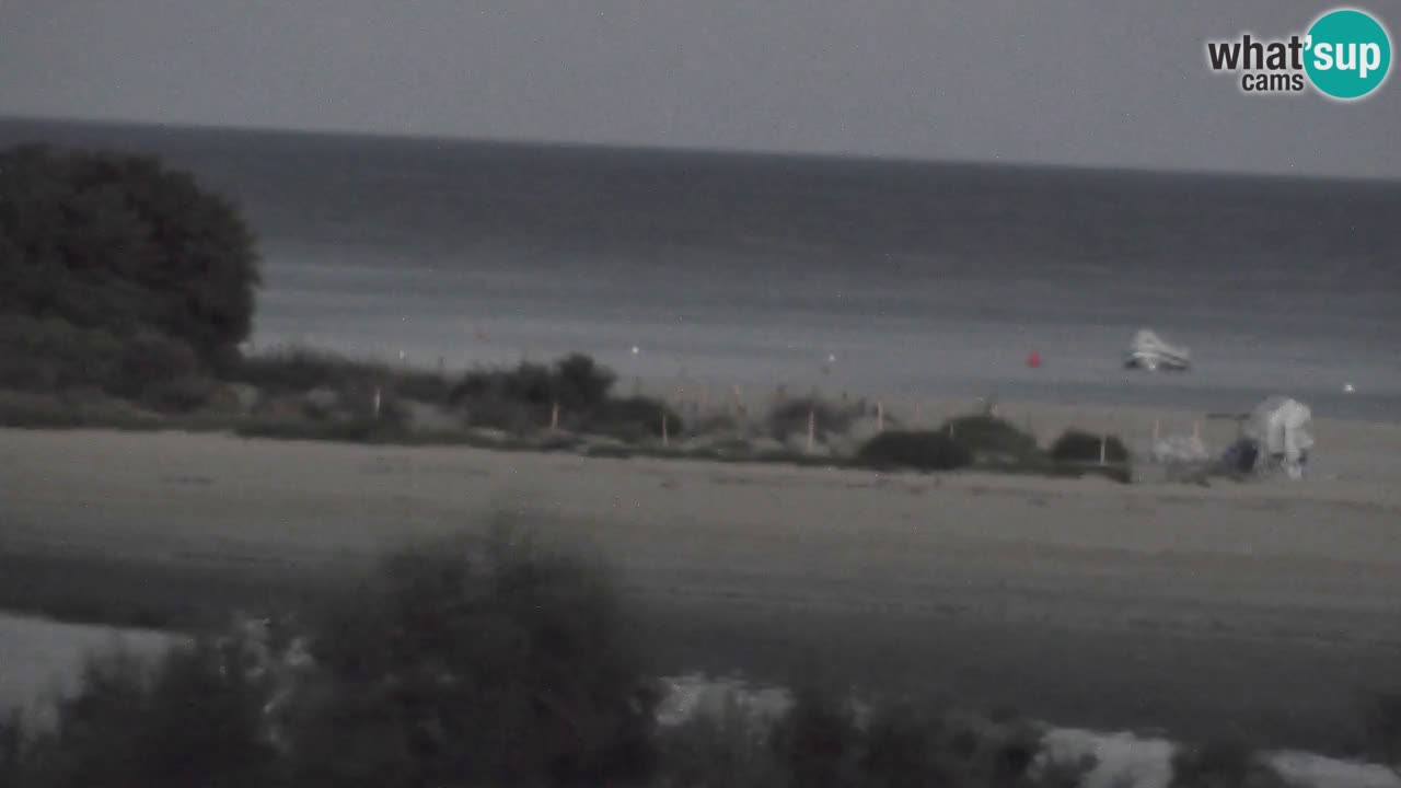 Webcam Chia – Vue en direct de la plage Su Giudeu