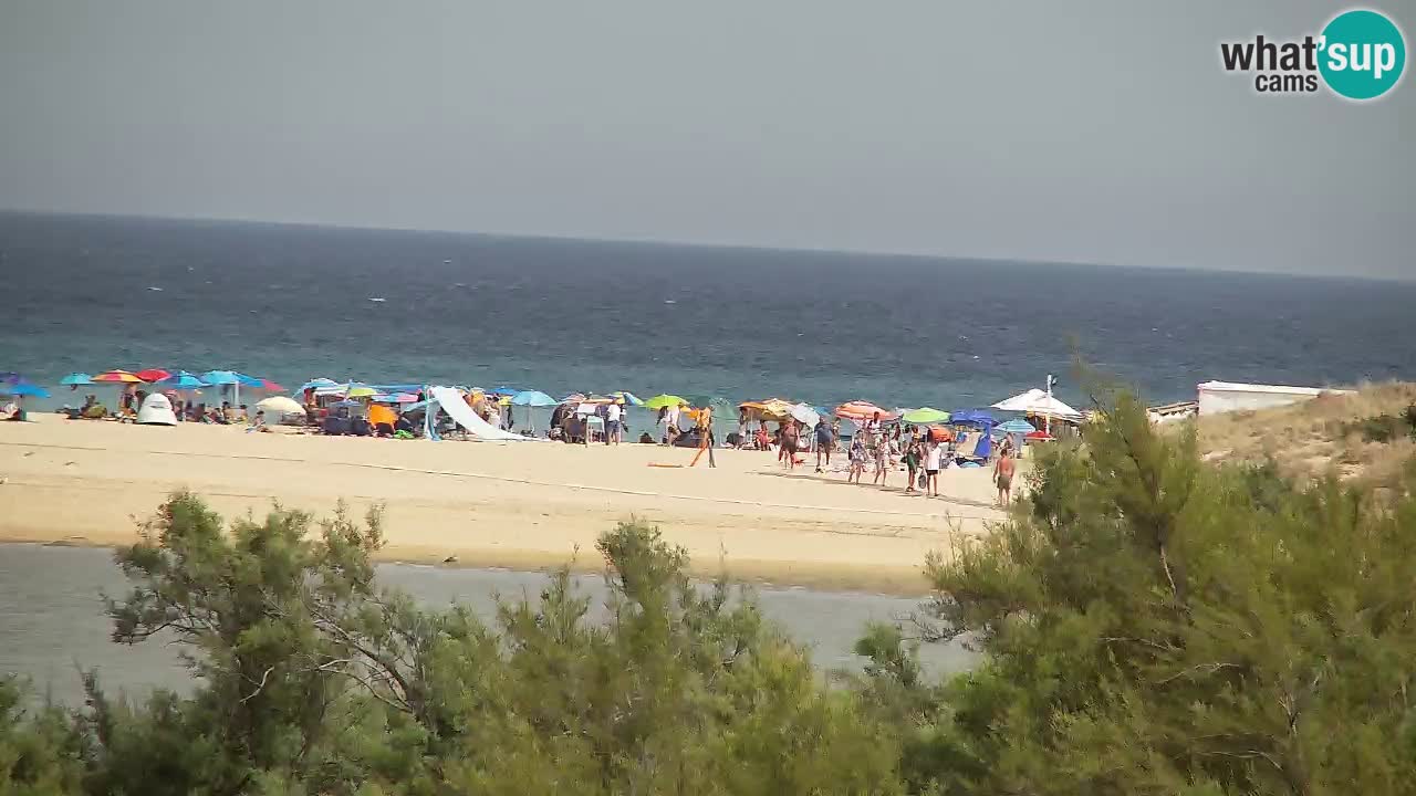 Webcam Chia – Vue en direct de la plage Su Giudeu