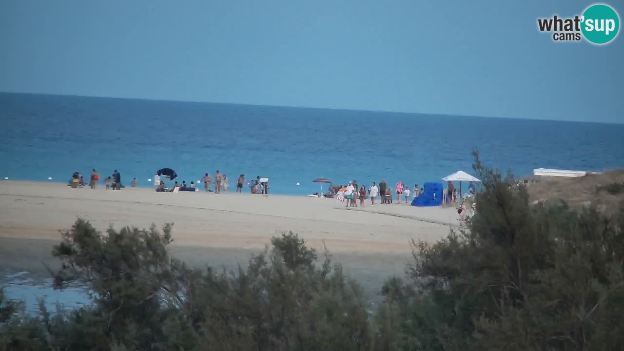 Webcam Chia – Vue en direct de la plage Su Giudeu