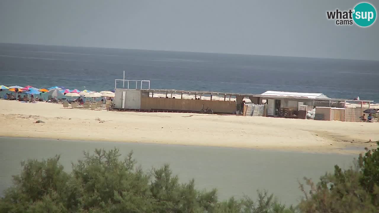 Webcam Chia – Vue en direct de la plage Su Giudeu