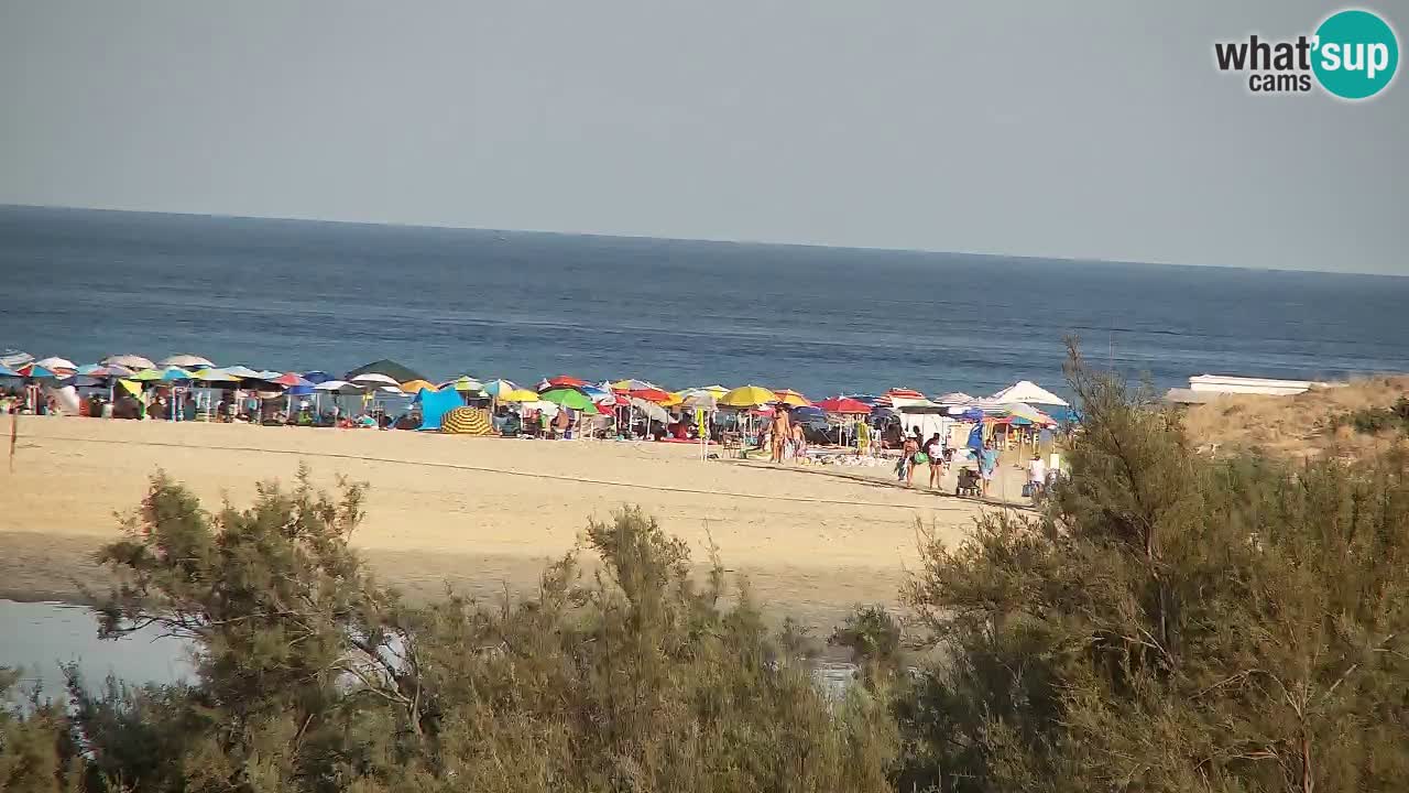 Webcam Chia – Vue en direct de la plage Su Giudeu