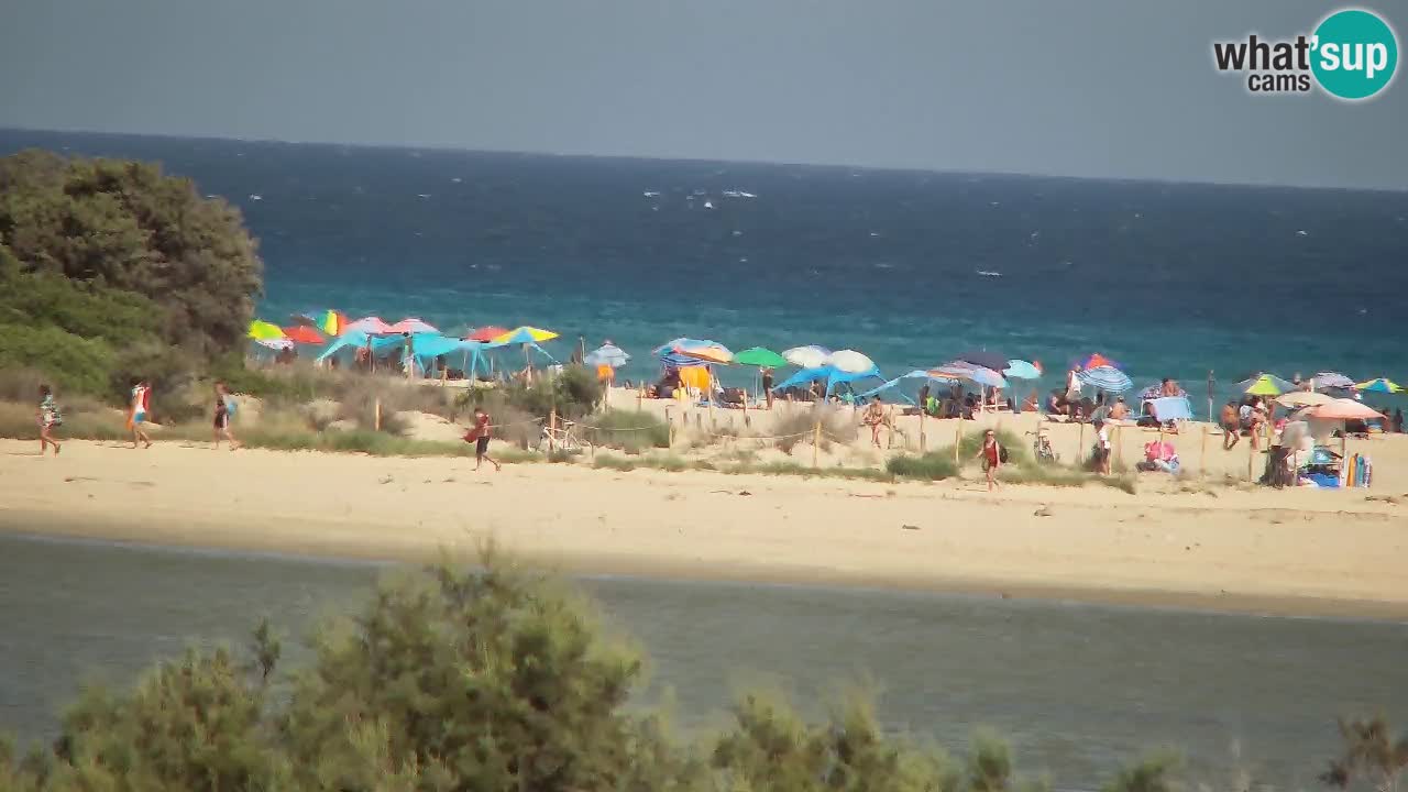 Webcam Chia – Vue en direct de la plage Su Giudeu