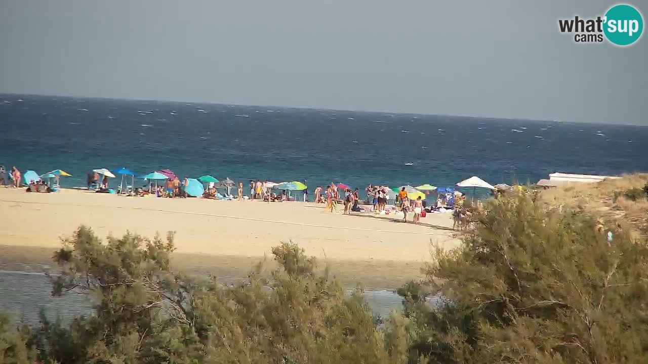 Webcam Chia – Vue en direct de la plage Su Giudeu