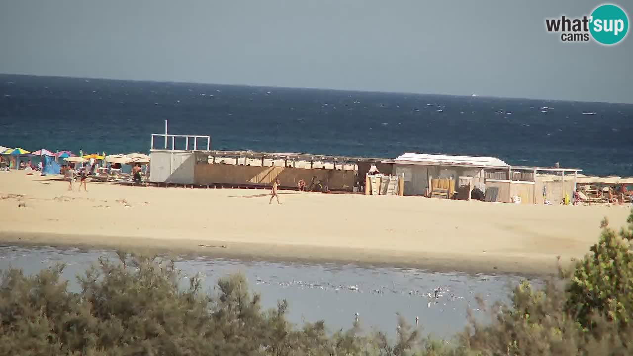Webcam Chia – Vue en direct de la plage Su Giudeu