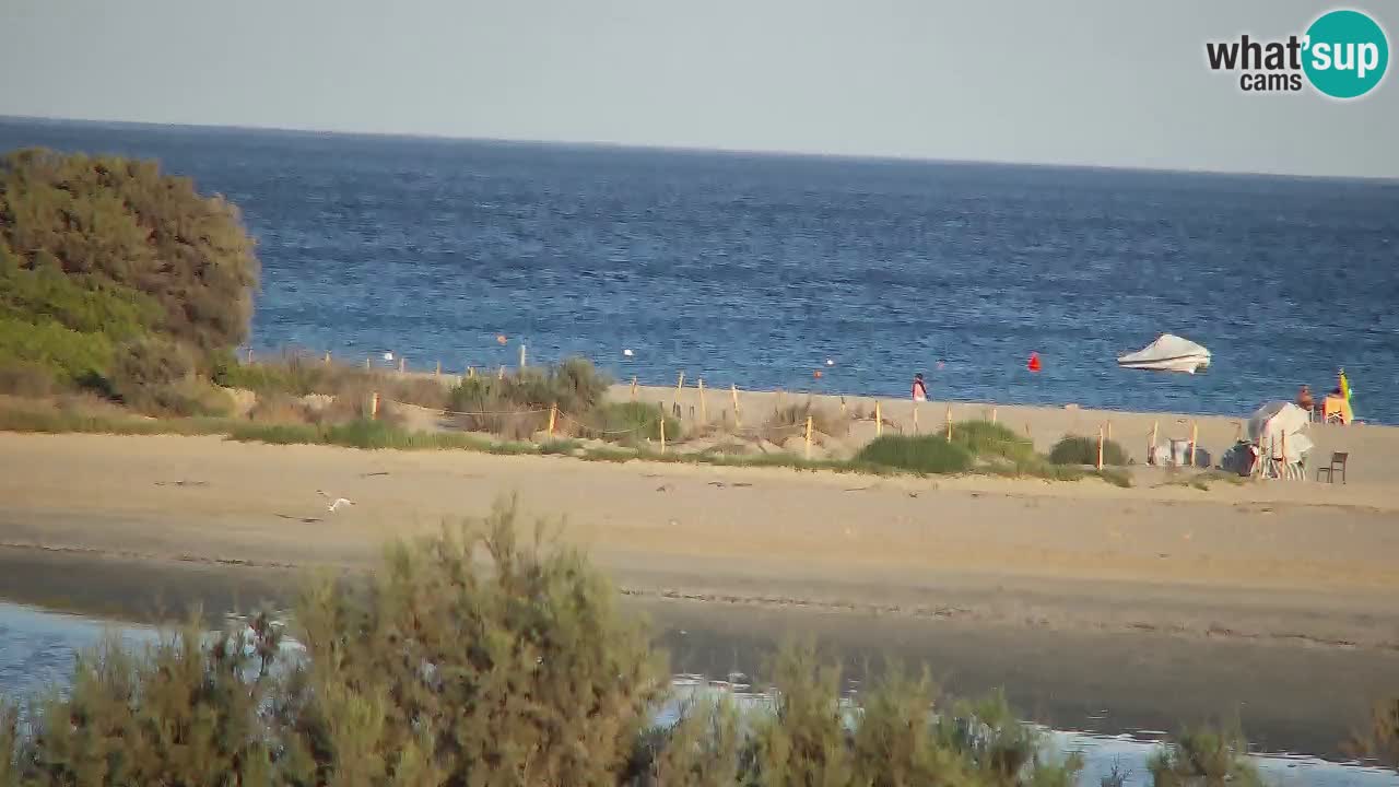 Webcam Chia – Vue en direct de la plage Su Giudeu
