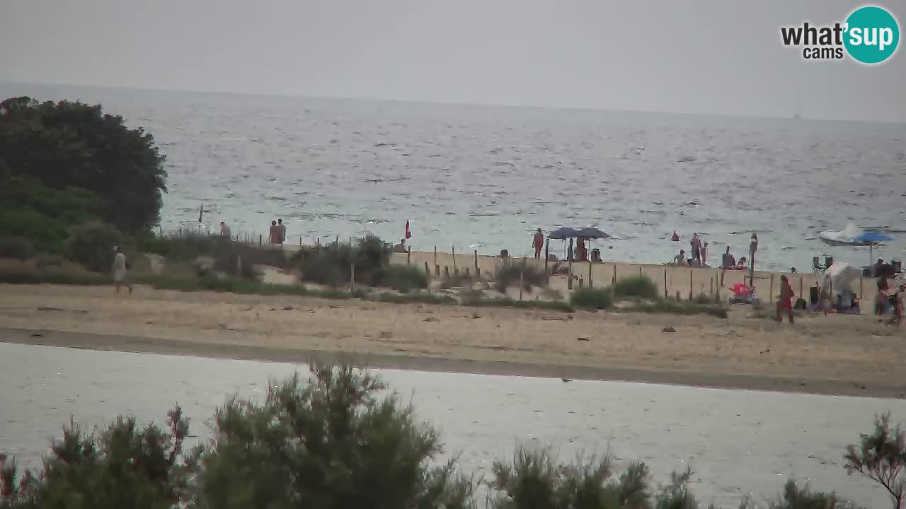 Webcam Chia – Vue en direct de la plage Su Giudeu