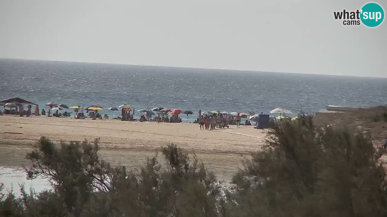Webcam Chia – Vue en direct de la plage Su Giudeu