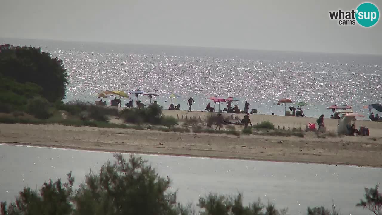 Webcam Chia – Vue en direct de la plage Su Giudeu