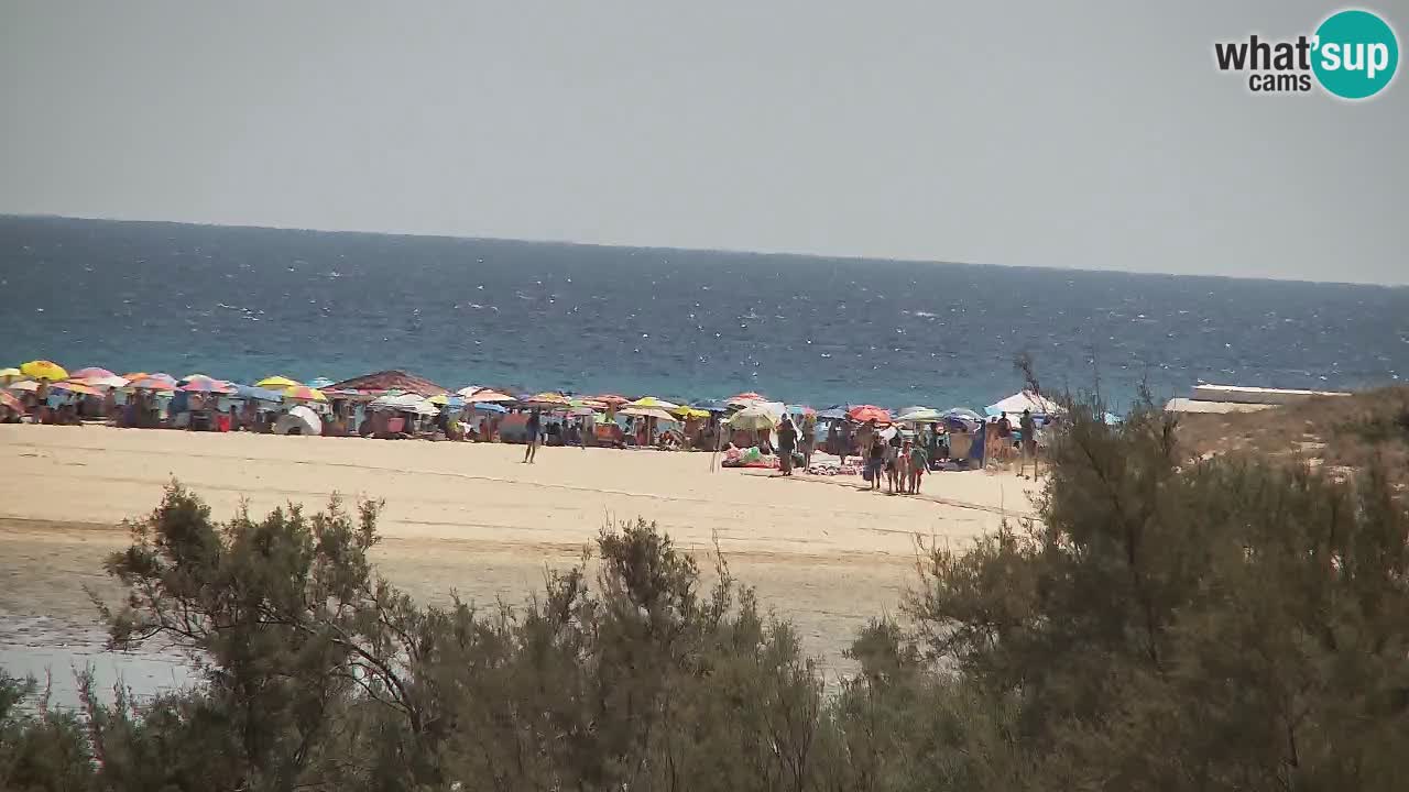 Webcam Chia – Vue en direct de la plage Su Giudeu