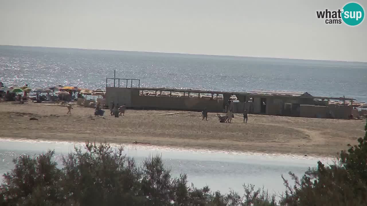 Webcam Chia – Vue en direct de la plage Su Giudeu