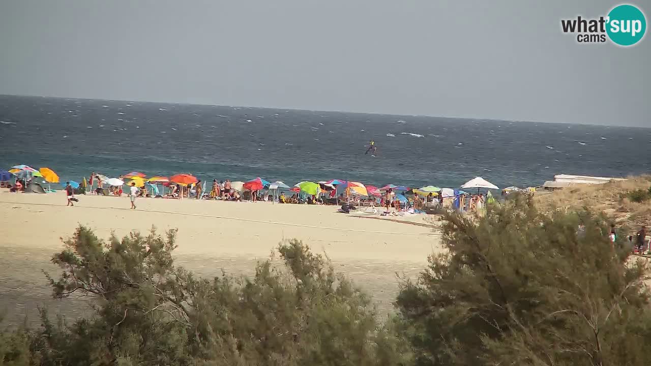 Webcam Chia – Vue en direct de la plage Su Giudeu