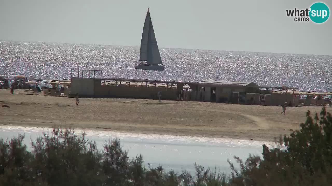Webcam Chia – Vue en direct de la plage Su Giudeu