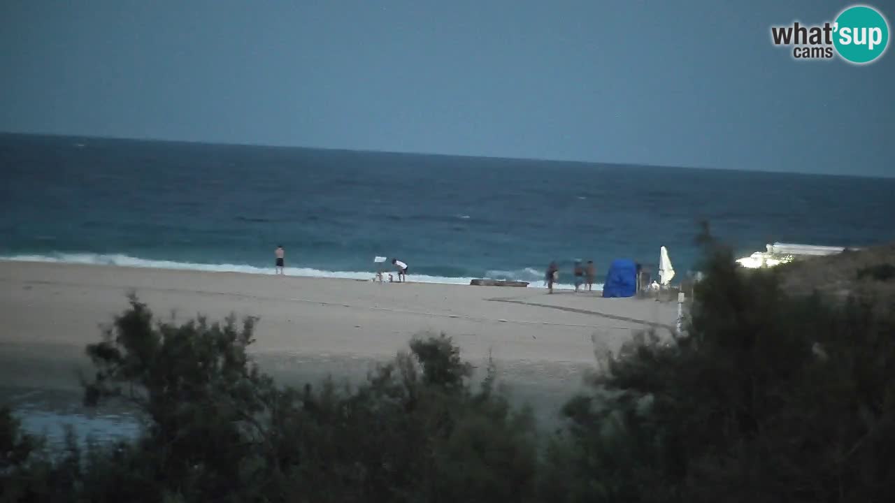 Webcam Chia – Vue en direct de la plage Su Giudeu