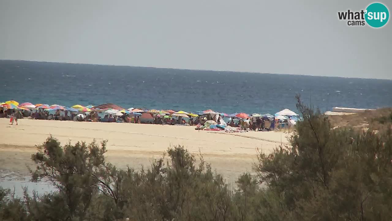 Webcam Chia – Vue en direct de la plage Su Giudeu